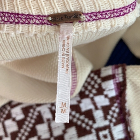 Free People Thermal Sweater Crochet Long Sleeve - Picture 4 of 11